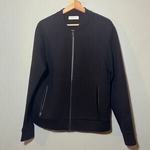 Women's Size M Dark Purple Everlane The Street Fleece Zip Up Bomber Jacket